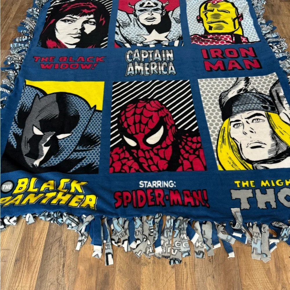 Kids Marvel Heroes Fleece Blanket 63x53in - Picture 6 of 13